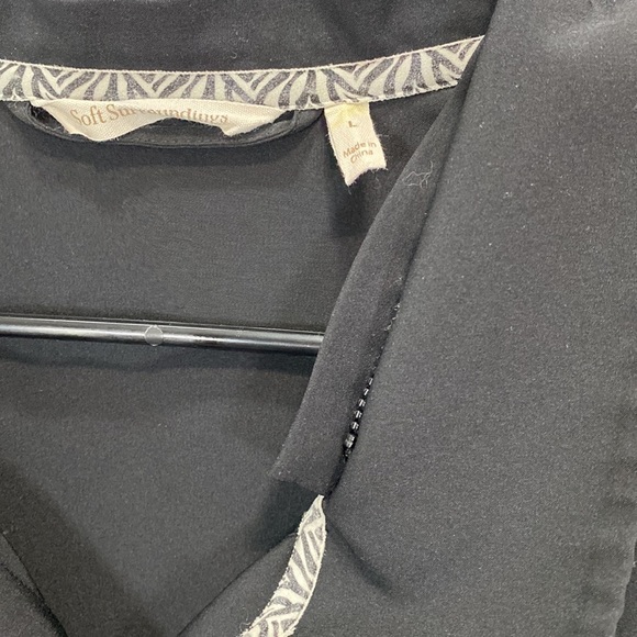 Soft Surroundings Go Lively Convertible Button Front Jacket  Black - Picture 3 of 9